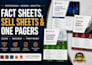 design professional fact sheets, sell sheets, and one pagers